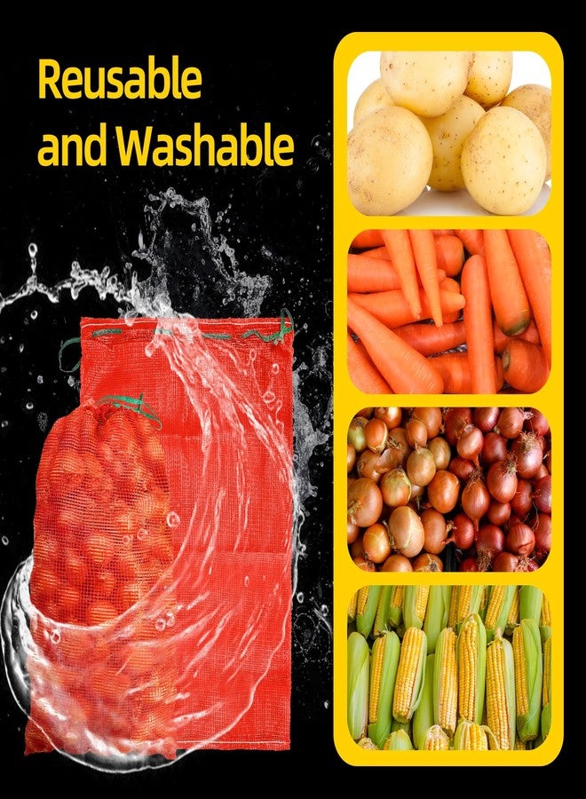 UCandy 10 Pcs 24"x35" Large Onion Bag Mesh Produce Bags, 60+ Lbs Reusable Breathable Vegetable Storage Bags With Drawstring For Potato Onion Citrus Garden Produce Vegetable Storage - Image 5